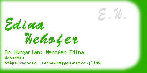 edina wehofer business card